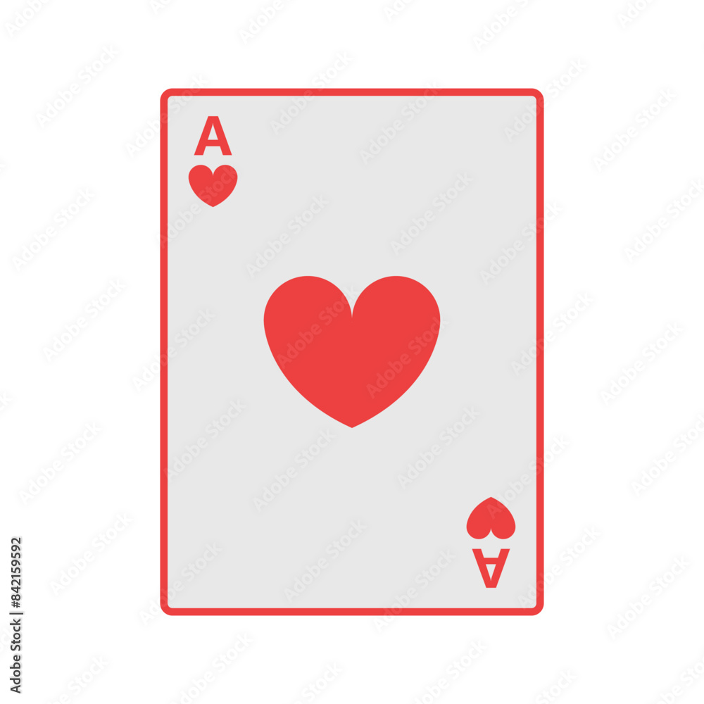 Red Ace of Hearts Card Red Ace of Hearts Card