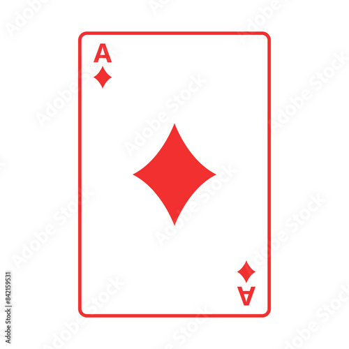 Red Ace of Diamonds Card