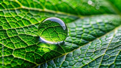 A leaf with a drop of water on it