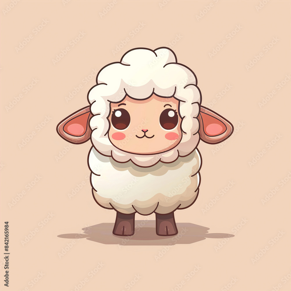 2D vector sheep cute lovely character like korean comic illustration on solid background,
2D vector sheep cute lovely character like korean comic illustration on solid background,