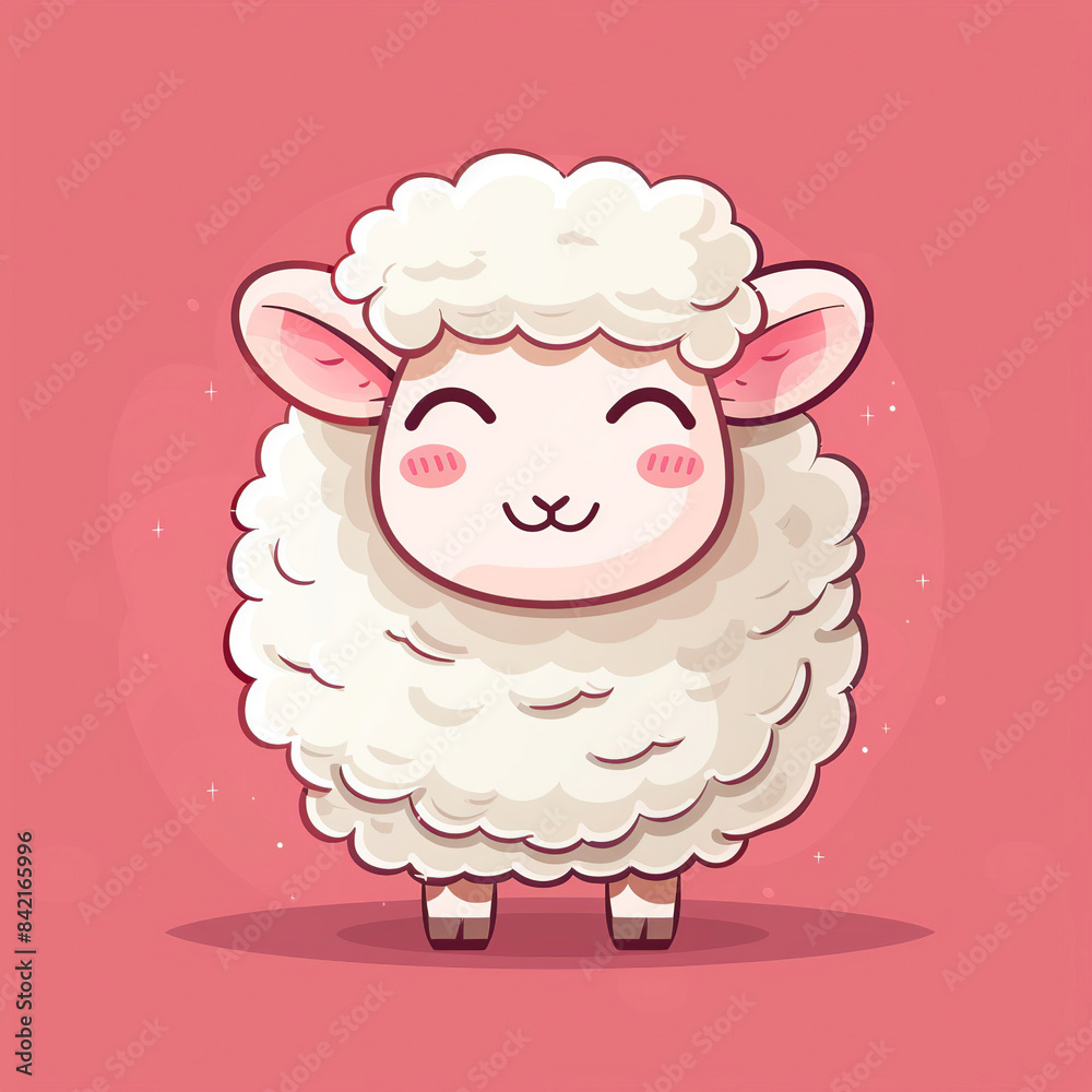 2D vector sheep cute lovely character like korean comic illustration on solid background,
2D vector sheep cute lovely character like korean comic illustration on solid background,