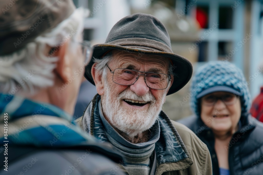 Unidentified people on the street. Unidentified people on the street.