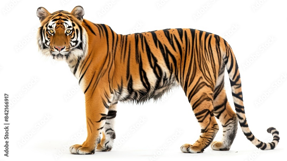 Obraz premium A majestic tiger with isolated background