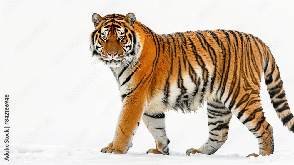Obraz premium A majestic tiger with isolated background