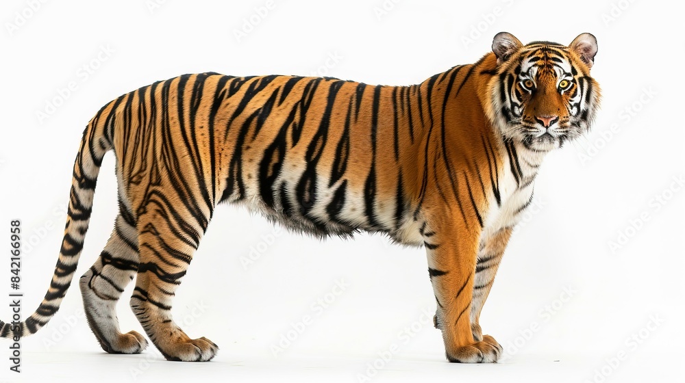 Obraz premium A majestic tiger with isolated background
