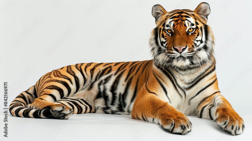 Obraz premium A majestic tiger with isolated background