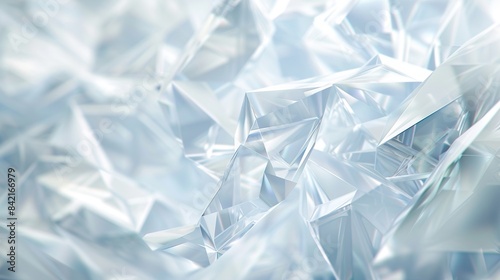 White Crystals. Abstract background of polygons