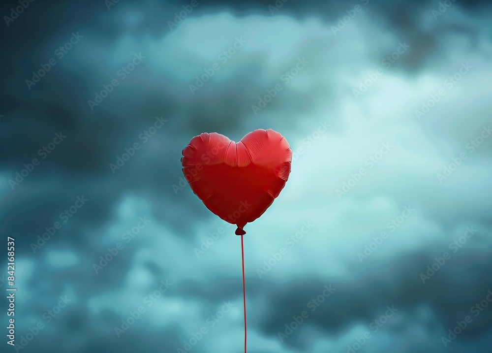 Fototapeta premium heart red balloon