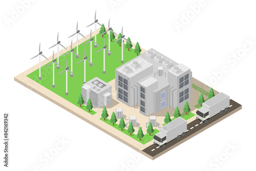 Windfarm Power Station isometric