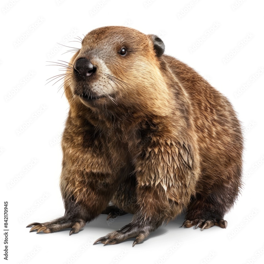 Beaver isolated on white background Beaver isolated on white background