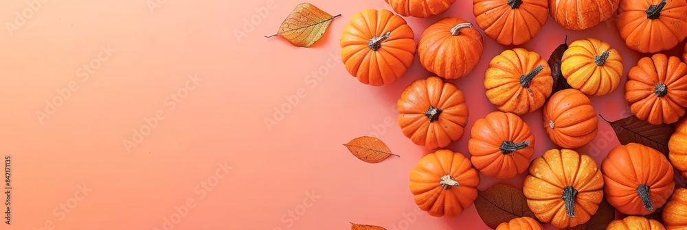National Pumpkin Day concept with copy space area. Halloween
