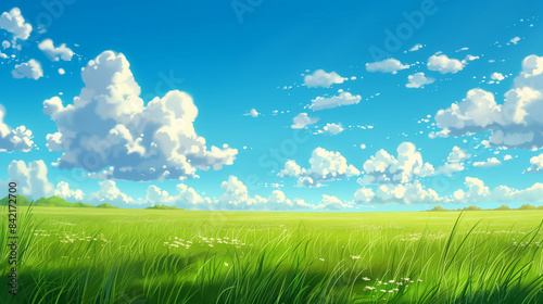 landscape with grass and sky