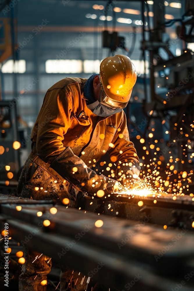 industrial factory employee working in metal industrial factory employee working in metal
