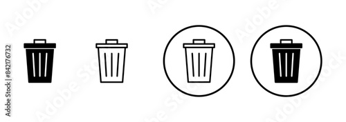 Trash icon vector isolated on white background. trash can icon. Delete icon vector