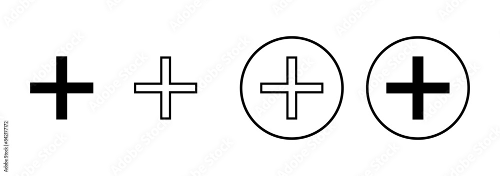 Plus Icon vector isolated on white background. Add plus icon. Addition sign. Medical Plus icon Plus Icon vector isolated on white background. Add plus icon. Addition sign. Medical Plus icon