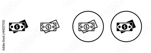 Money icon vector isolated on white background. Money vector icon. Dollar icon