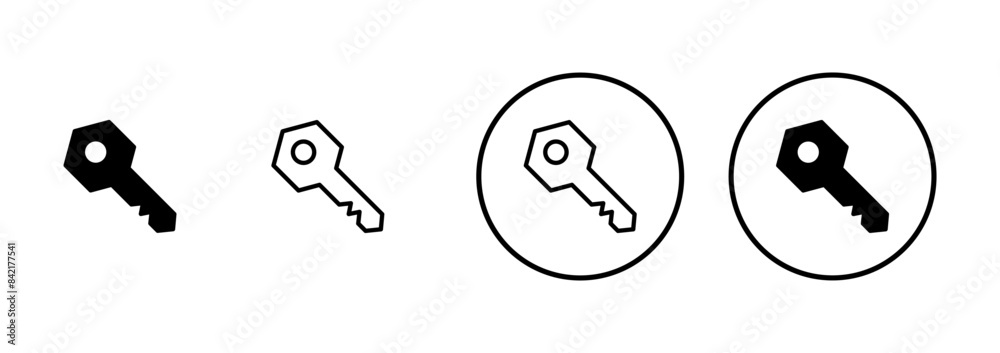 Key icon vector isolated on white background. Key vector icon. Key symbol. security Key icon vector isolated on white background. Key vector icon. Key symbol. security