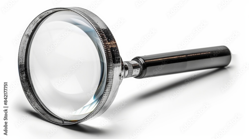 Magnifying Glass: Capture a magnifying glass, isolated on a transparent background. Magnifying Glass: Capture a magnifying glass, isolated on a transparent background.