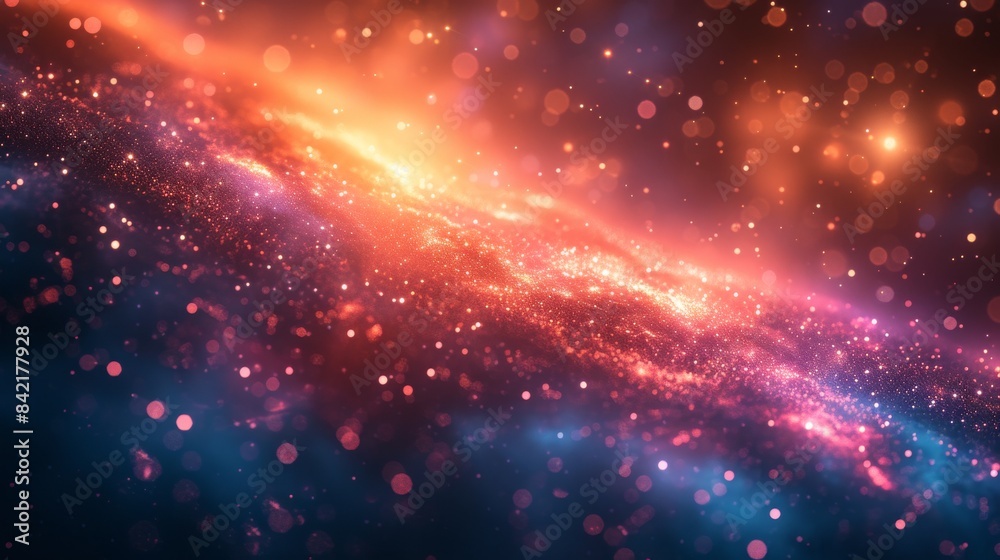 Abstract cosmic nebula with colorful light particles, future technology concept Abstract cosmic nebula with colorful light particles, future technology concept