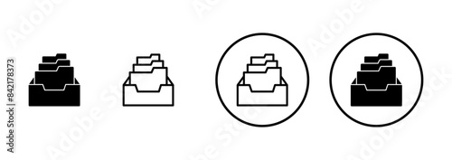 Archive folders icon vector isolated on white background. binders vector icon. Archive storage icon.