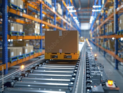 Next-level inventory solutions, advanced warehouse with state-of-the-art inventory management systems, optimizing stock control and logistics, futuristic and efficient