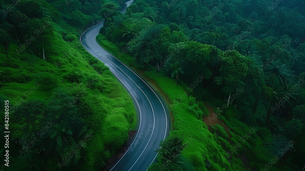 road in the mountain road in the mountain