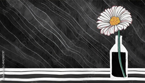 A flower in a bottle 