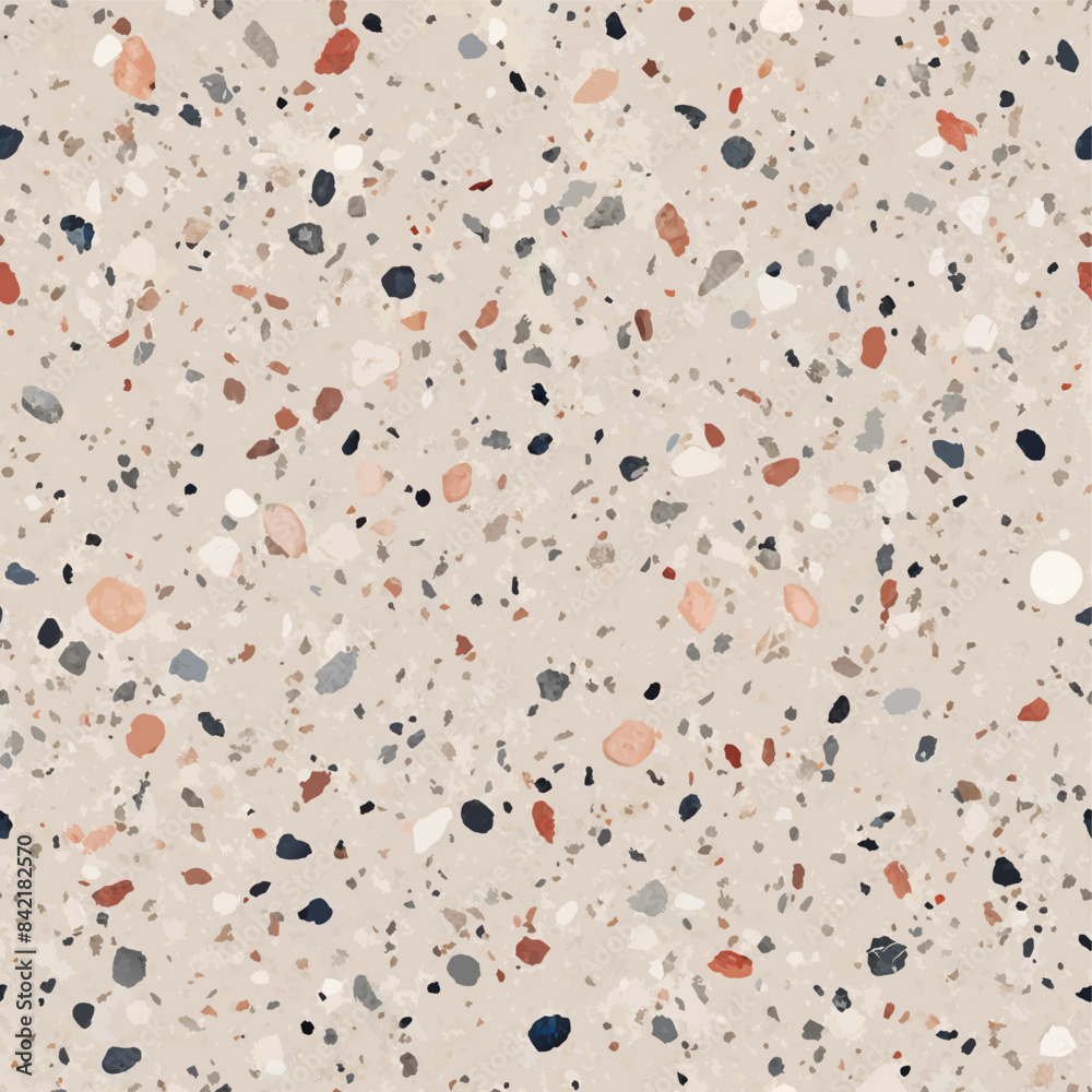 Terrazzo flooring vector seamless pattern. Italian terrazzo mosaic texture. Terrazzo seamless print tile. Concrete, granite, cement terrazo template. Terrazzo Floor material. Particles pebble, glass. Terrazzo flooring vector seamless pattern. Italian terrazzo mosaic texture. Terrazzo seamless print tile. Concrete, granite, cement terrazo template. Terrazzo Floor material. Particles pebble, glass.
