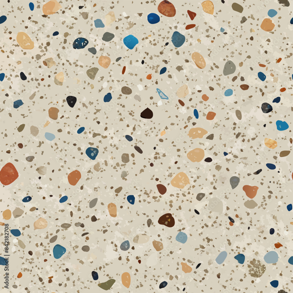 Terrazzo flooring vector seamless pattern. Italian terrazzo mosaic texture. Terrazzo seamless print tile. Concrete, granite, cement terrazo template. Terrazzo Floor material. Particles pebble, glass. Terrazzo flooring vector seamless pattern. Italian terrazzo mosaic texture. Terrazzo seamless print tile. Concrete, granite, cement terrazo template. Terrazzo Floor material. Particles pebble, glass.