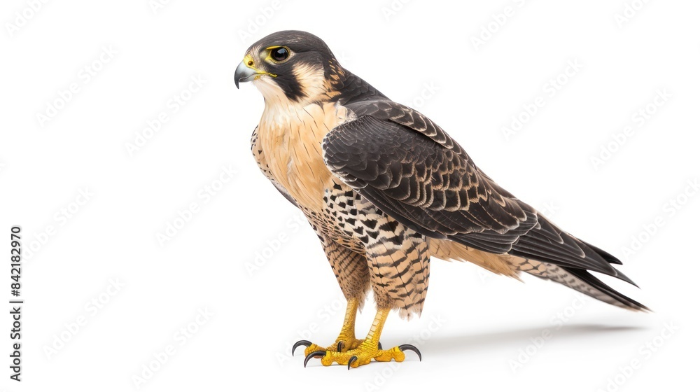 Falcon full body clearly photo on white background , Falcon full body clearly photo on white background ,