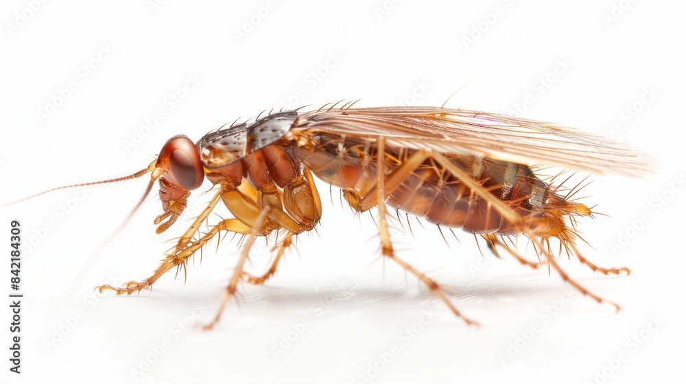 Fototapeta premium Flea full body clearly photo on white background , 