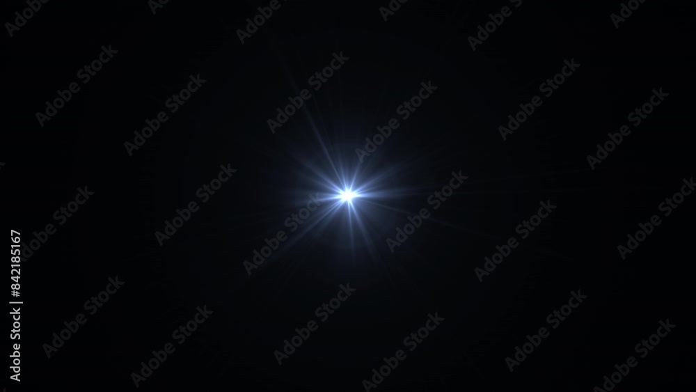 Blinking light effect, shiny flashing star. Seamless loop.