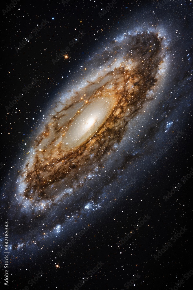 Obraz premium Cosmic marvels - vast universe and its countless galaxies, highlighting the awe-inspiring scale and enigmatic nature of the cosmos, and the secrets it holds.