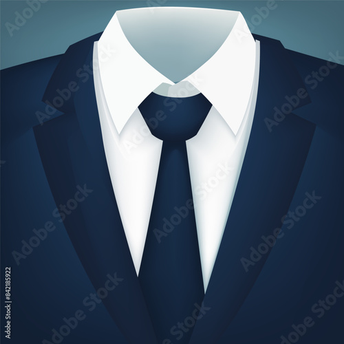 Illustration of a man's suit and shirt
