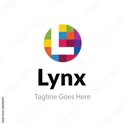 Free Download L logo , Lynx logo, Circular logo, Pixels logo, L letter logo - GFXLoad