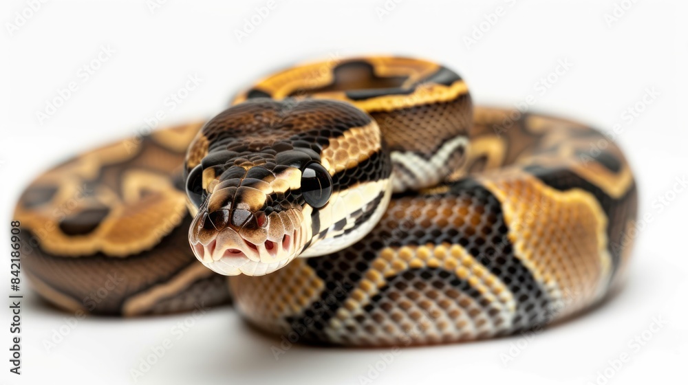 Freeway Ball Python full body clearly photo on white background , Freeway Ball Python full body clearly photo on white background ,