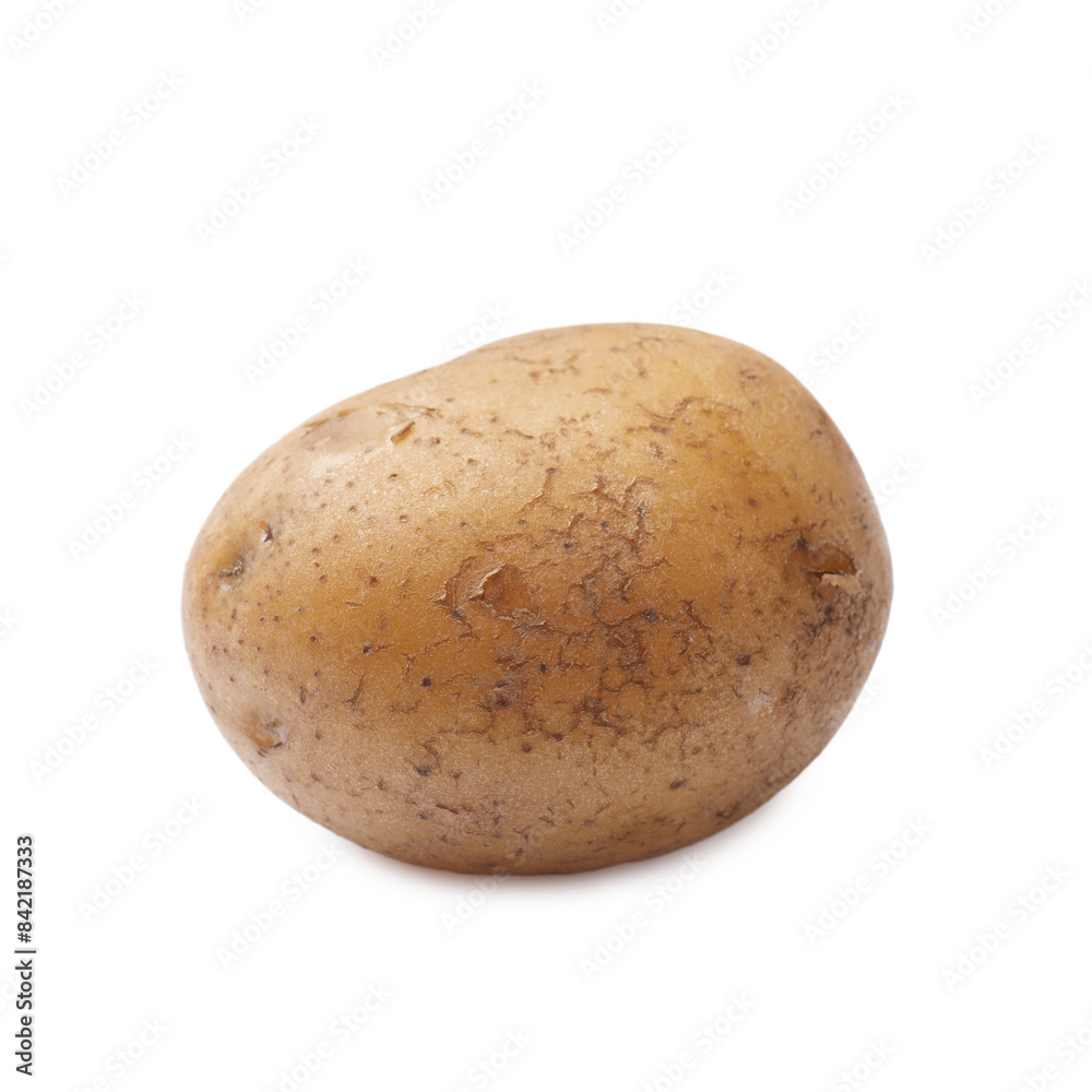 Tasty young boiled potato isolated on white Tasty young boiled potato isolated on white