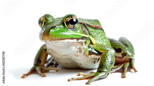 Frog full body clearly photo on white background , 