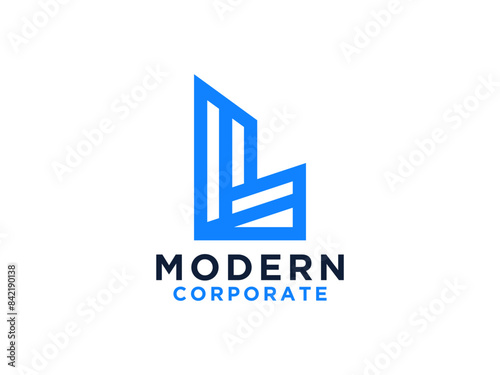 Letter L Monogram logo design.