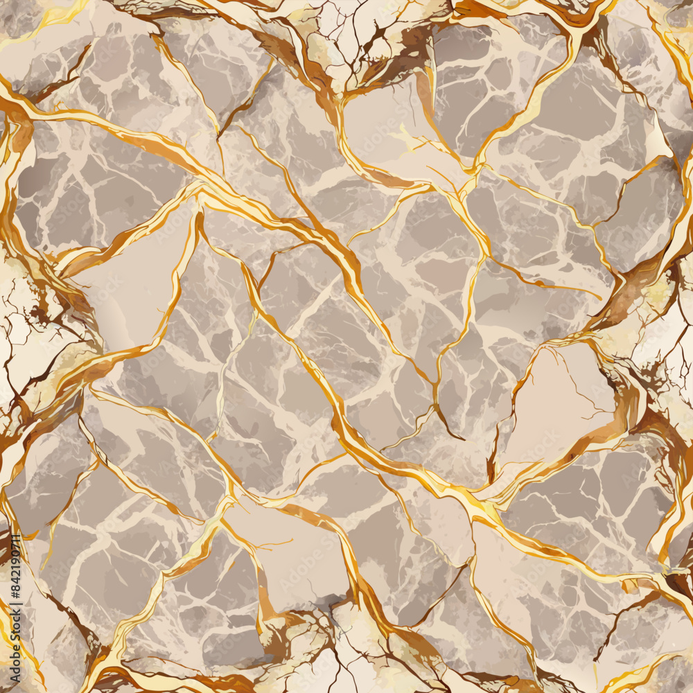 Fototapeta premium Marble texture seamless pattern. Marble background luxury. Marble stone flooring material. Stone surface polished elegant pattern Natural rich smooth surface Gold veins cracks decorative material