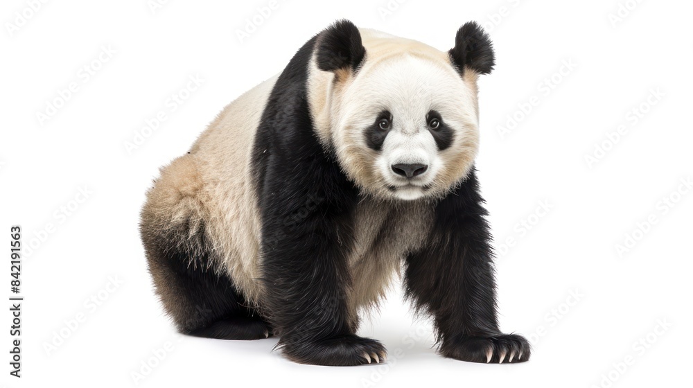 Obraz premium Giant Panda Bear full body clearly photo on white background , 