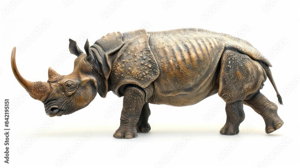 Fototapeta premium Arsinoitherium on white background , 
