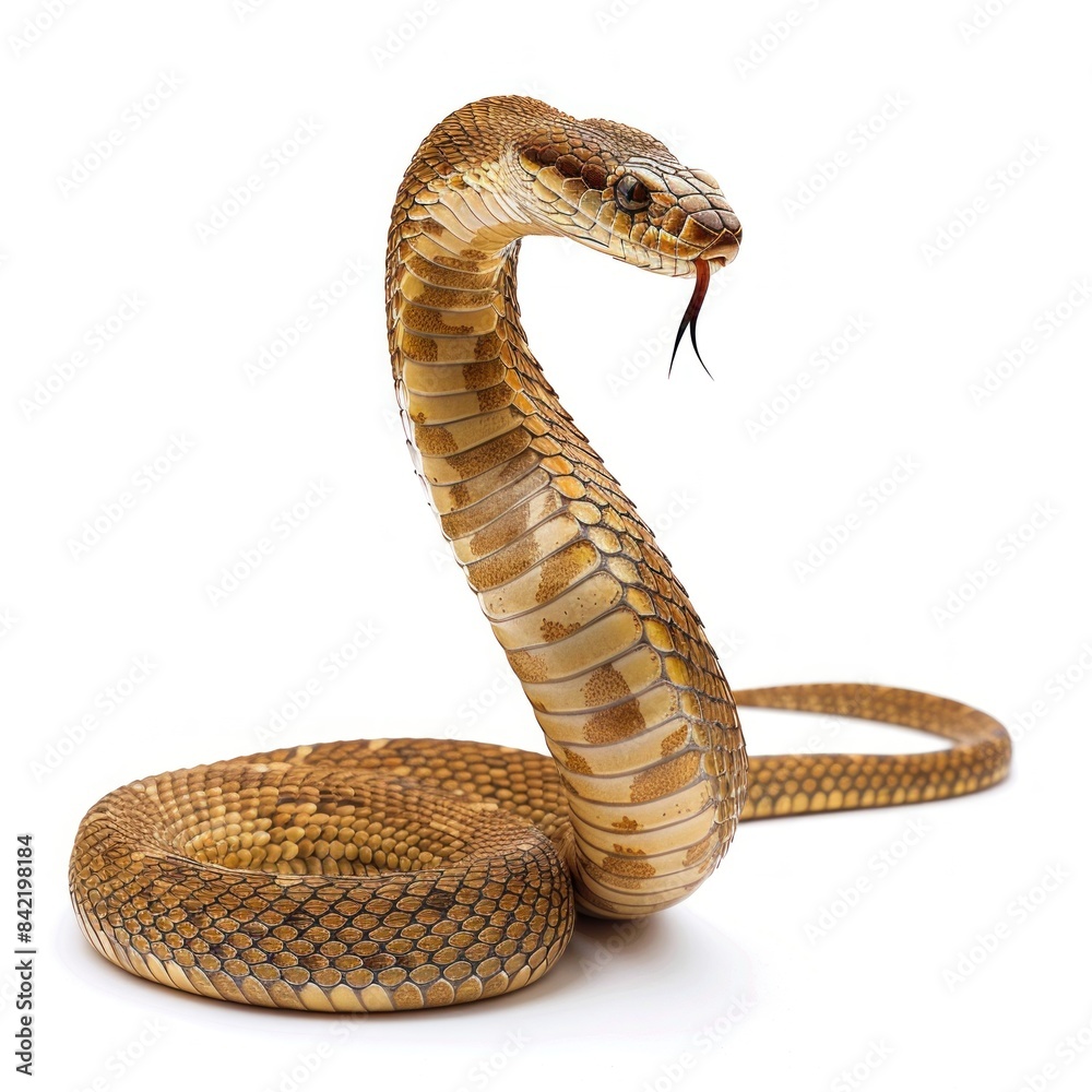 Fototapeta premium Cobra isolated on white background 