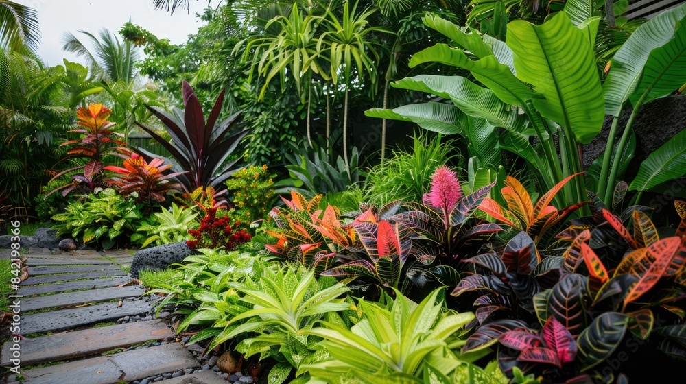 Obraz premium Licuala planted in the garden