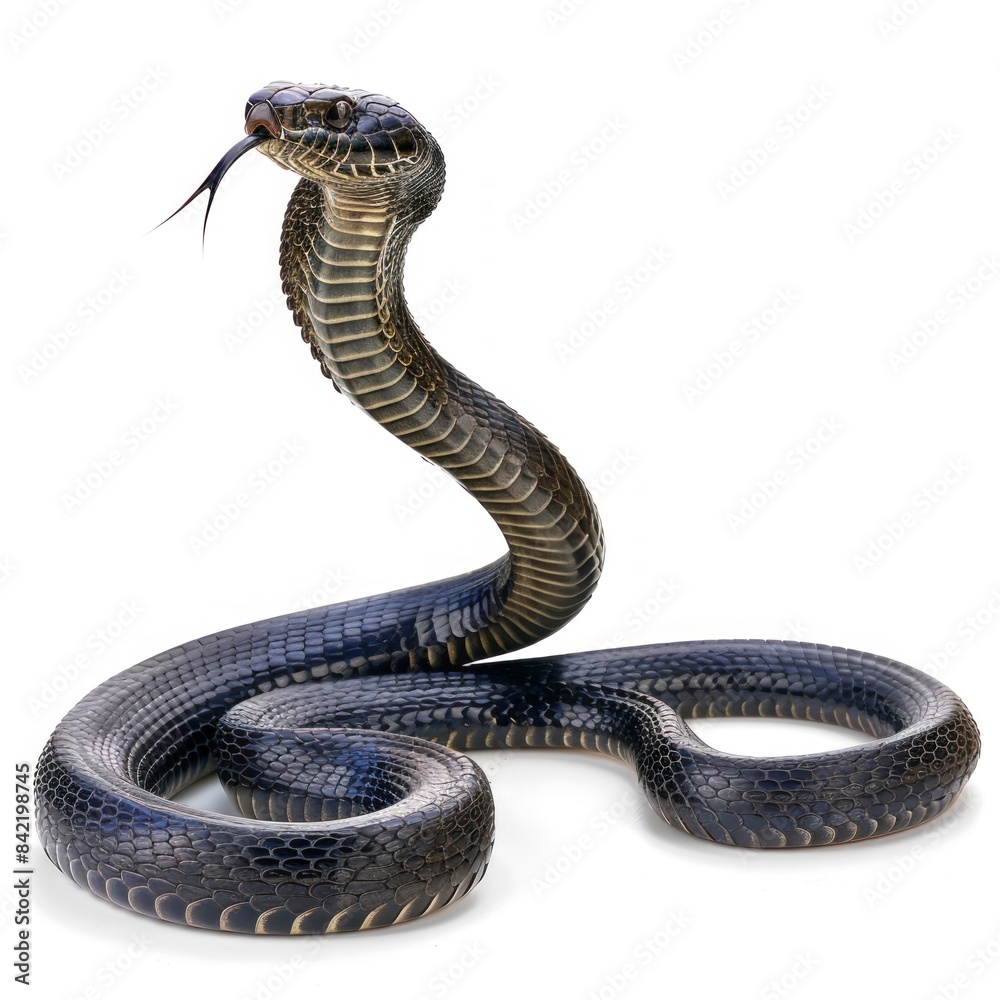 Fototapeta premium Cobra isolated on white background 