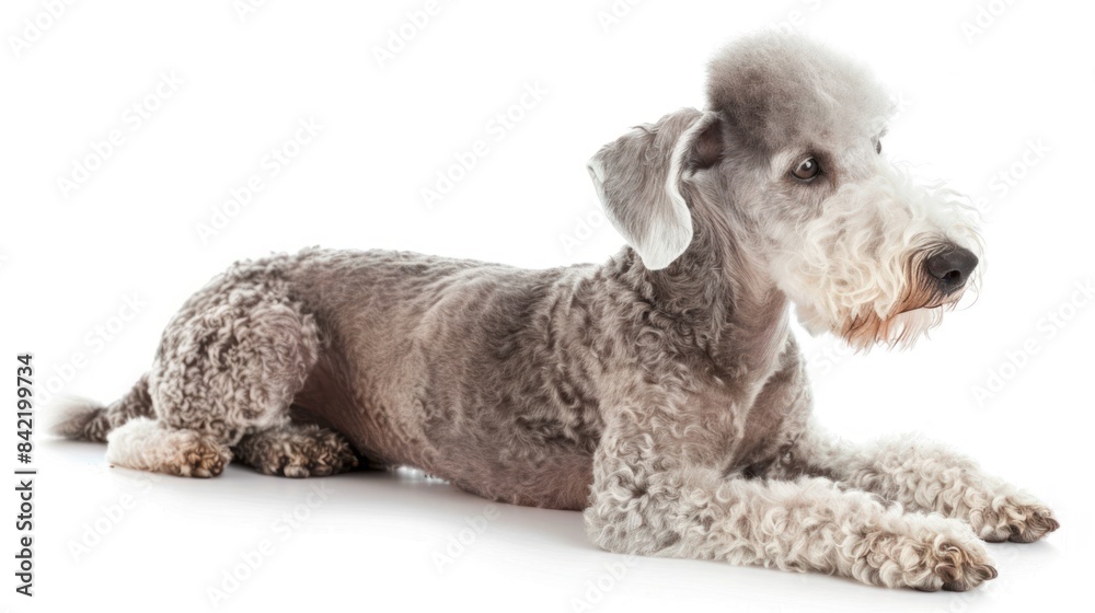 Obraz premium Bedlington Terrier on white background , 
