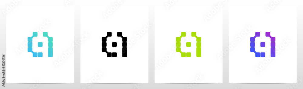 Blockchain Crypto NFT Theme Letter Initial Logo Design Q Blockchain Crypto NFT Theme Letter Initial Logo Design Q
