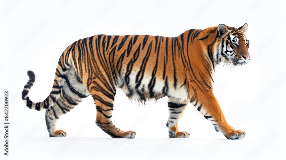 Obraz premium Bengal Tiger on white background ,