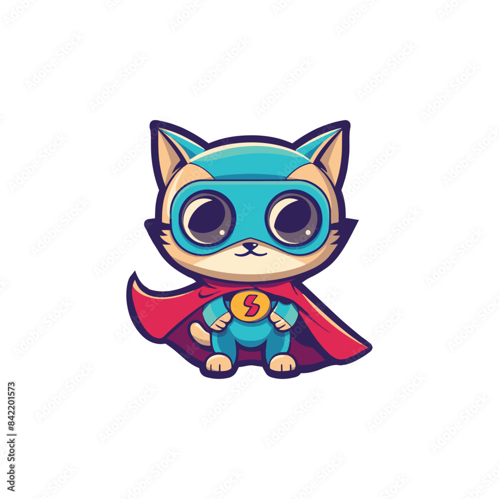 cute super cat mascot vector design cute super cat mascot vector design