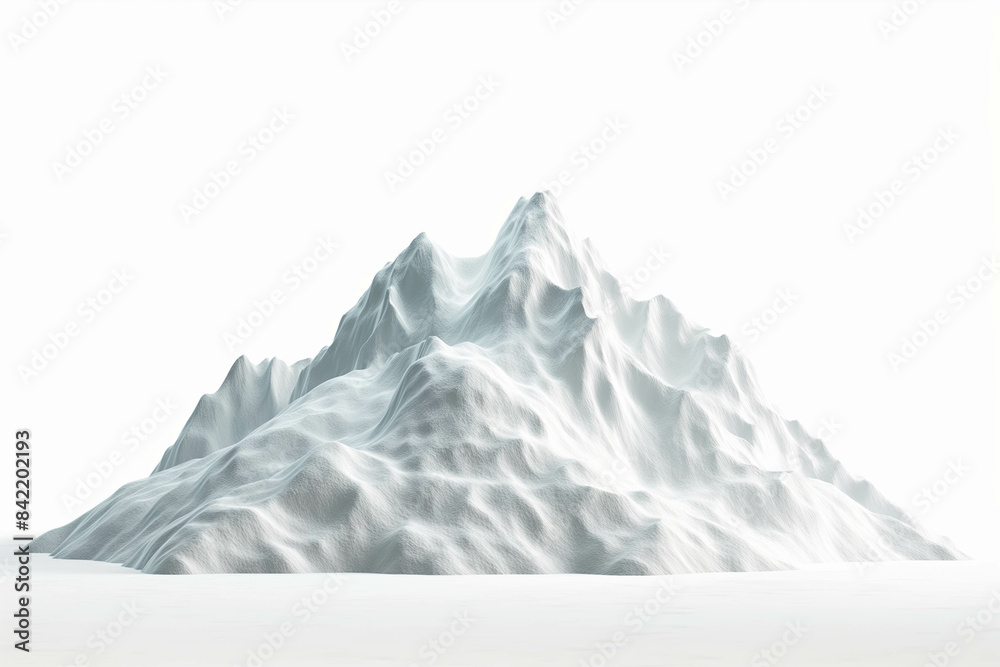 Snow mountain isolated on white background Snow mountain isolated on white background